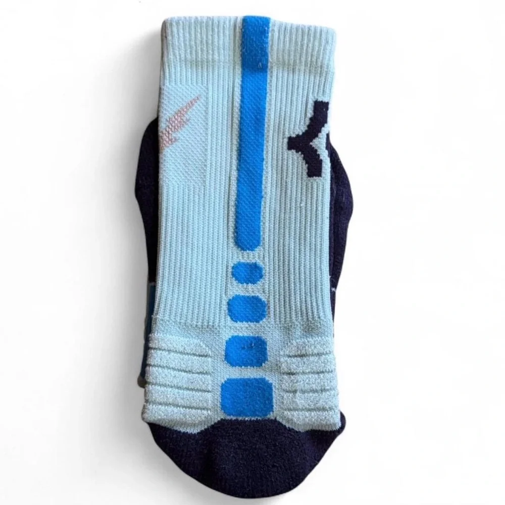 Nike Youth KD Elite Basketball Socks Grey Blue S 3Y-5Y